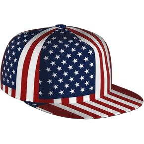 Cute American Flag Baseball Cap Cute USA Flag Baseball Hats Cute Funny Hats Adjustable Hats