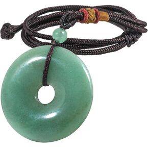 قلادة كريستال بإبزيم السلام للجنسين مع حبل قابل للتعديل، تميمة من حجر الشفاء للحماية in Kuwait