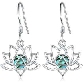 AA Sobriety Gifts Sterling Silver Alcoholics Anonymous Recovery Symbol Necklace Lotus Alcoholics Anonymous Gifts for Women Men