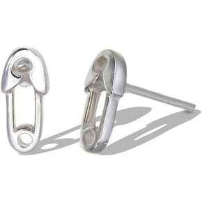 Boma Jewelry Sterling Silver Safety Pin Stud Earring