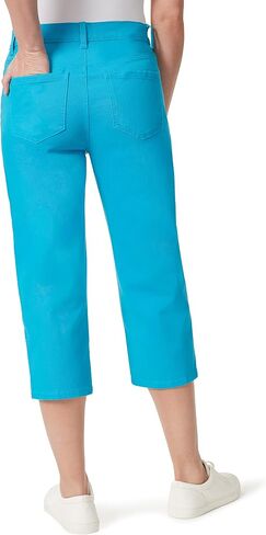 Gloria Vanderbilt Women's Amanda Capri Jean, Island Cove-Rivets, 16 Petite in Saudi Arabia
