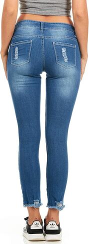 COVER GIRL Women's Ripped Torn Distressed Repaired Patched Slim Fray Skinny in Kuwait