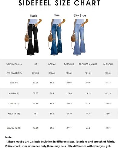 Sidefeel Women Destroyed Raw Hem Washed Jeans Distressed Slim Fit Denim Pants in Saudi Arabia