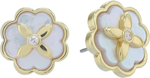 Kate Spade New York Heritage Bloom Studs Earrings Cream/Gold One Size in Saudi Arabia