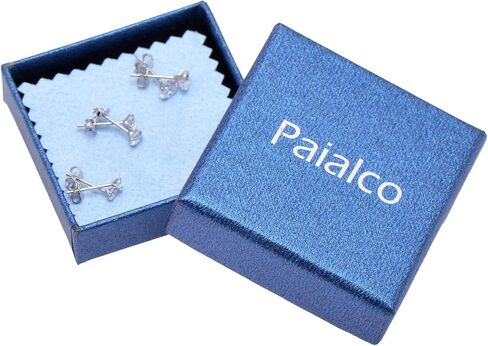 3mm 4mm 5mm Cubic Zirconia Sterling Silver Studs Earrings Set for Women in Saudi Arabia