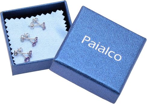 3mm 4mm 5mm Cubic Zirconia Sterling Silver Studs Earrings Set for Women in Saudi Arabia