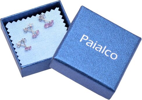 3mm 4mm 5mm Cubic Zirconia Sterling Silver Studs Earrings Set for Women in Saudi Arabia