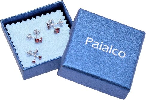 3mm 4mm 5mm Cubic Zirconia Sterling Silver Studs Earrings Set for Women in Kuwait