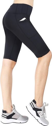 Zinmore Women's Running Cycling Shorts Exercise Workout Yoga Shorts Half Pants with Pockets in Saudi Arabia
