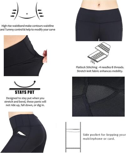 Zinmore Women's Running Cycling Shorts Exercise Workout Yoga Shorts Half Pants with Pockets in Saudi Arabia