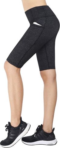 Zinmore Women's Running Cycling Shorts Exercise Workout Yoga Shorts Half Pants with Pockets in Saudi Arabia