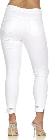 COVER GIRL Women's High Waisted Cute Ripped Fray Distressed Fit Skinny Juniors in Saudi Arabia
