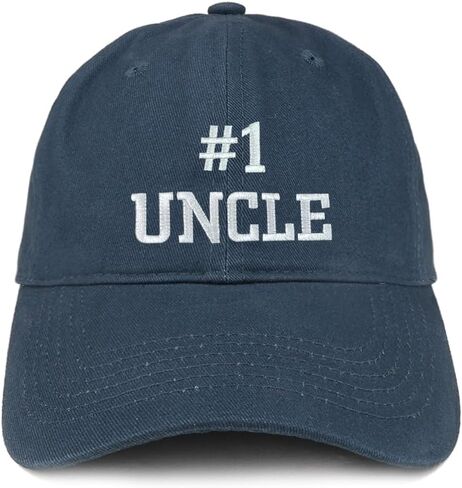 Trendy Apparel Shop Number 1 Uncle Embroidered Low Profile Soft Cotton Baseball Cap - Navy in Saudi Arabia