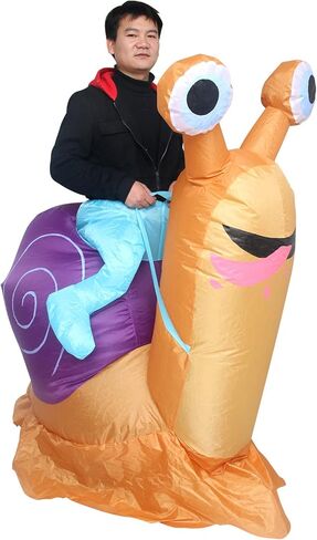 زي الحلزون القابل للنفخ من Fivean للبالغين، زي الحلزون المنفوخ لحفلة الهالوين ماردي غرا، زي تنكري على شكل حيوان مضحك in Kuwait