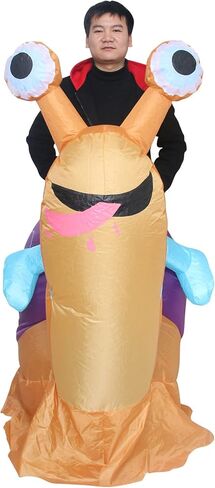 زي الحلزون القابل للنفخ من Fivean للبالغين، زي الحلزون المنفوخ لحفلة الهالوين ماردي غرا، زي تنكري على شكل حيوان مضحك in Kuwait