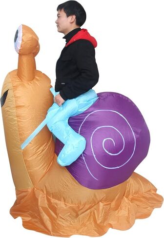 زي الحلزون القابل للنفخ من Fivean للبالغين، زي الحلزون المنفوخ لحفلة الهالوين ماردي غرا، زي تنكري على شكل حيوان مضحك in Kuwait