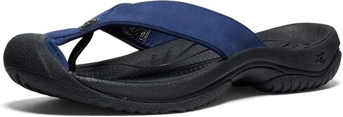 KEEN Men's Waimea H2 Toe Protecting Flip-Flops, Naval Academy/Black, 11 in Saudi Arabia