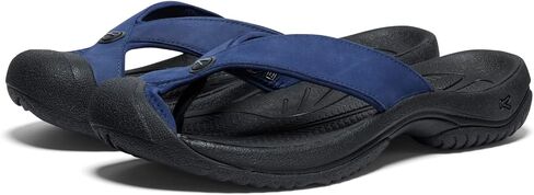 KEEN Men's Waimea H2 Toe Protecting Flip-Flops, Naval Academy/Black, 11 in Saudi Arabia