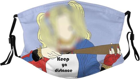 6pcs Anime Game Face Mask Washable Face Mask With Adjustable Earrings Headscarf Balaclava Muzzle Unisex in Kuwait