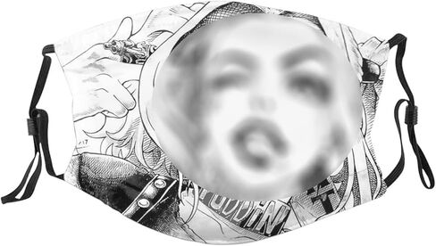 6pcs Anime Game Face Mask Washable Face Mask With Adjustable Earrings Headscarf Balaclava Muzzle Unisex in Kuwait