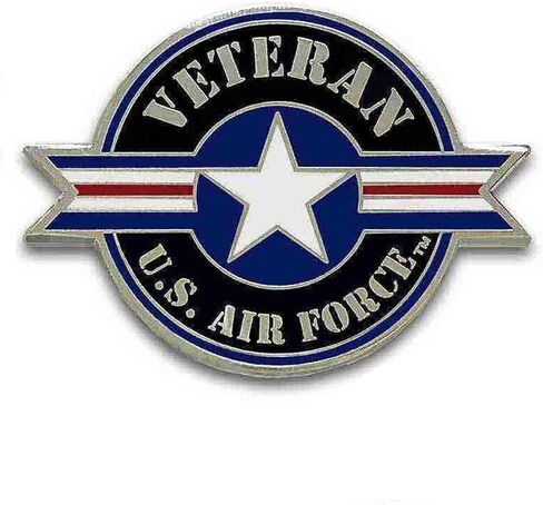 US Air Force Veteran/USAF Roundel Hat/Lapel Pin - Officially Licensed in Saudi Arabia