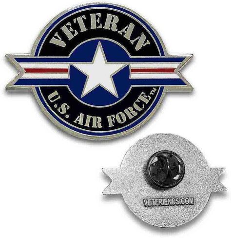 US Air Force Veteran/USAF Roundel Hat/Lapel Pin - Officially Licensed in Saudi Arabia