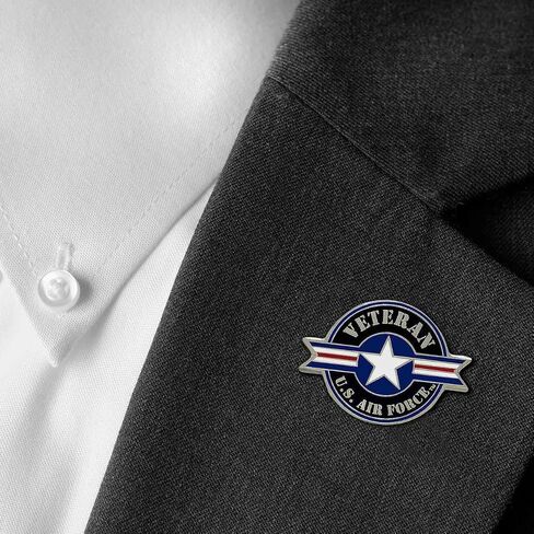 US Air Force Veteran/USAF Roundel Hat/Lapel Pin - Officially Licensed in Saudi Arabia