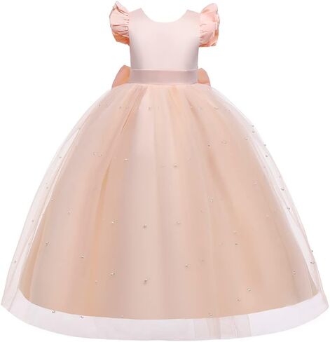 Cichic Elegant Little and Big Girls Long Birthday Party Wedding Pageant Graduation Prom Maxi Dresses 4-14Years in Kuwait