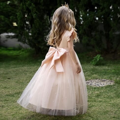 Cichic Elegant Little and Big Girls Long Birthday Party Wedding Pageant Graduation Prom Maxi Dresses 4-14Years in Kuwait
