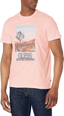 GUESS mens Short Sleeve Basic Desert Photo Tee Shirt in Saudi Arabia