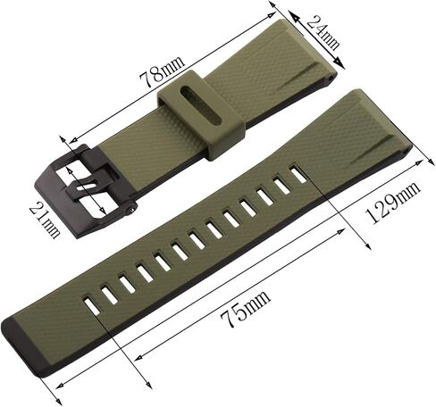 Resin Replacement Watch Band for Caiso G-Shock GA-2000 PRW-6600 PRG-600 650 Mens Rubber Sports 24mm Strap in Saudi Arabia