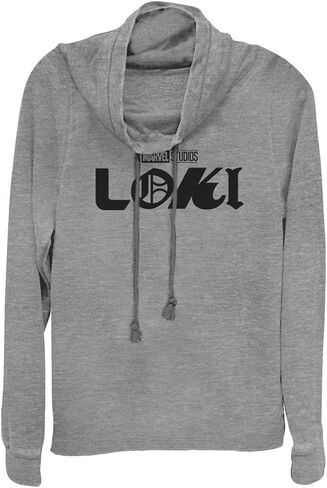 Marvel (Tv Show Loki Logo Women's Long Sleeve Cowl Neck Pullover in Saudi Arabia