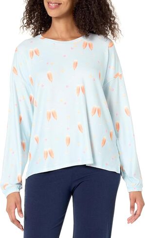 PJ Salvage Women's Loungewear You Had Me at Rose Long Sleeve Top in Saudi Arabia