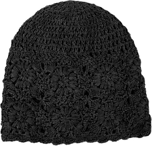 المرأة الكروشيه قبعة صغيرة مترهل، متماسكة الأزهار القطن انقطاع القبعات الصيفية in Kuwait