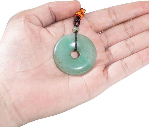 قلادة كريستال بإبزيم السلام للجنسين مع حبل قابل للتعديل، تميمة من حجر الشفاء للحماية in Kuwait