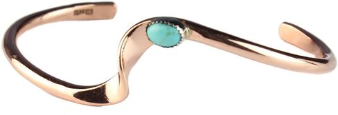 سوار نحاس تركواز أصلي من TSKIES مصنوع يدويًا من المجوهرات الأمريكية الأصلية 6. معصم 190.5 سم in Kuwait