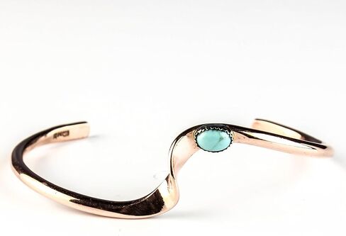 سوار نحاس تركواز أصلي من TSKIES مصنوع يدويًا من المجوهرات الأمريكية الأصلية 6. معصم 190.5 سم in Kuwait