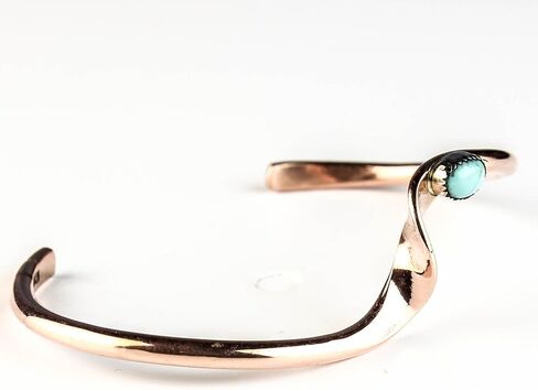 سوار نحاس تركواز أصلي من TSKIES مصنوع يدويًا من المجوهرات الأمريكية الأصلية 6. معصم 190.5 سم in Kuwait