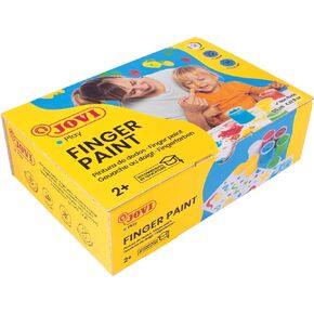 Jovi Finger Paint for Children Aged 2 Years and up, Good Coverage, Creamy Consistency, Harmless Ingredients, 6 Colours 125 ml Each