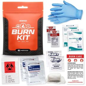 Emergency Burn Kit in Compact First Aid All-Purpose Resealable Pack for Home, Office, Car & Travel - 1 Pack (BK33)