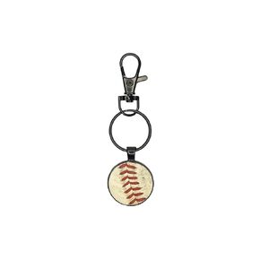Baseball Seams Co. Keychain - Handcrafted from Used Baseballs - Perfect for Fans & Players (Vintage Brass)