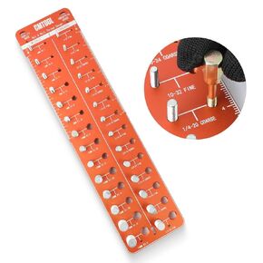CMTOOL Thread Checker Standard and Metric Bolt Size and Thread Gauge Set Aluminum Alloy Nut and Bolt Thread Checker Thread Bolt Measuring Tool Screw Gauge Board SAE Bolt and Nut Identifier Gauge Kit