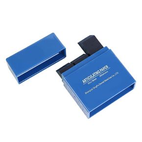 300 Sheets Dental Articulating Paper, Plastic Dispenser Blue 100 Micron Bite Articulating Paper & Film Doubled Side (Blue, 300Pcs)