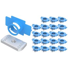 20 Pcs 3/8"-16 Nylon Strut Channel Cone Nuts, Nylon Squeeze Nut for Strut Channel, Easy to Locate Mounts Solar Panel, Strut Channel Nuts with Electro Galvanized Finish