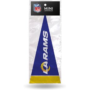 Rico Industries NFL Los Angeles Rams 8-Piece 4-Inch by 9-Inch Classic Mini Pennant Décor Set
