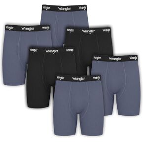 Wrangler - Ranger Mens Cooling Boxer Briefs - Dry Cool Cotton Men's Boxer Briefs 6 Pack