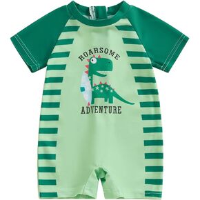 Baby Girl Boys Swimsuit Zipper Swimwear Toddler Infant Boy Bathing Suit Rash Guard Swimming Beachwear One Piece Sunsuit