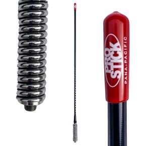 4 Foot Fiberglass 1000 Watt Black CB Radio Antenna with Heavy Duty Stainless Steel Spring.