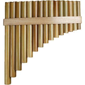 15 Pipes Pan Flute G Key Chinese Traditional Musical Instrument Pan Pipes Woodwind Instrument (15 left)