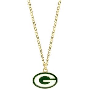 Aminco NFL Green Bay Packers Gold Team Logo Pendant Necklace